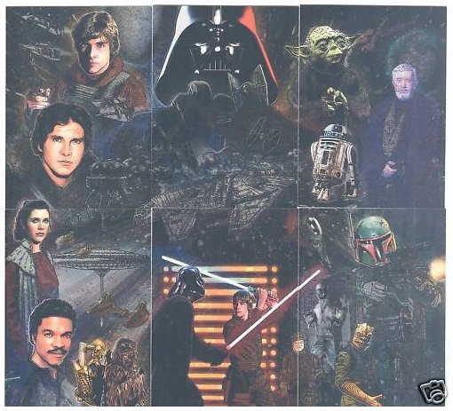 TOPPS STAR WARS GALAXY ETCHED FOIL CARDS SERIES 5 1-6 