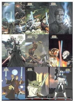 Star Wars Clone Wars Season 1 Widevision Foil Character Card Singles Pick 4 