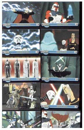 Star Wars Clone Wars Cartoon 90 card base set & Wrapper 