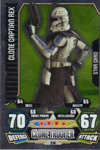 1/2 Force Attax Clone Wars Serie 3 Star-Karten