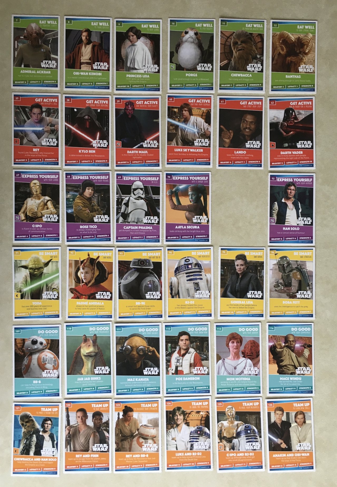 STAR WARS Vending machine tattoo sticker set Disney//lucas complete set of 10