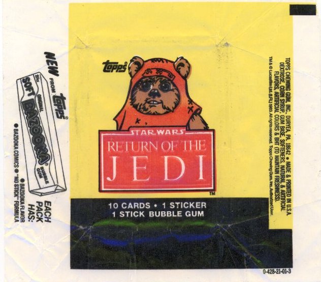 Topps Star Wars vintage trading card wrappers
