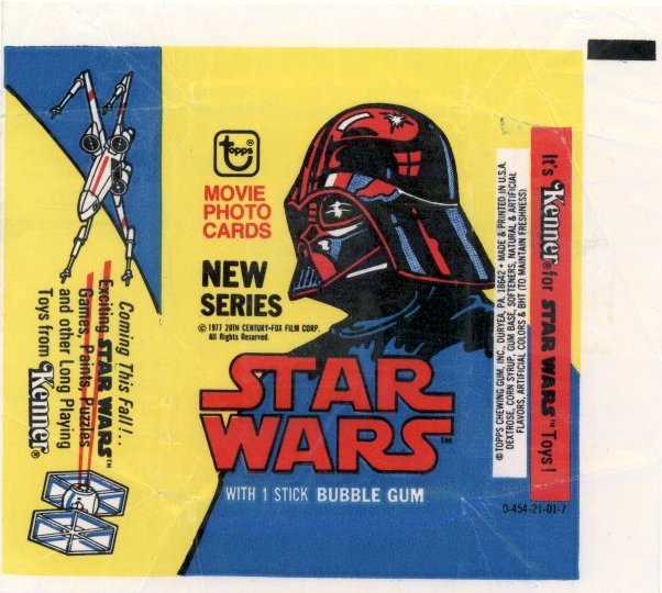 Topps Star Wars vintage trading card wrappers