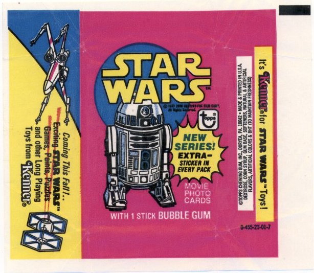 Topps Star Wars vintage trading card wrappers
